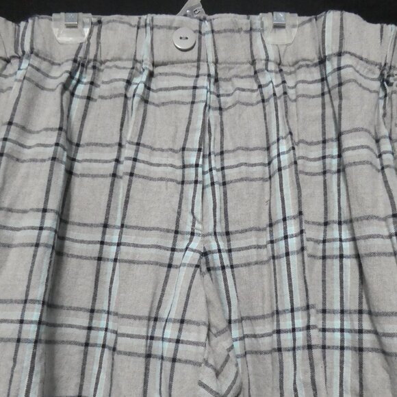 Plaid Flannel Lounge Pants | Front Button Detail | Stretchy Waistband | Unisex - Picture 4 of 15